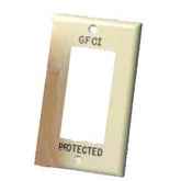 Leviton 80401-GF Hot Stamped Nylon Wallplate 1-Gang 1-Decora